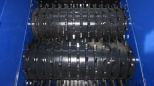 Jaw crusher or impact crusher close up.