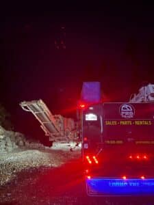 servicing a heavy equipment client at midnight